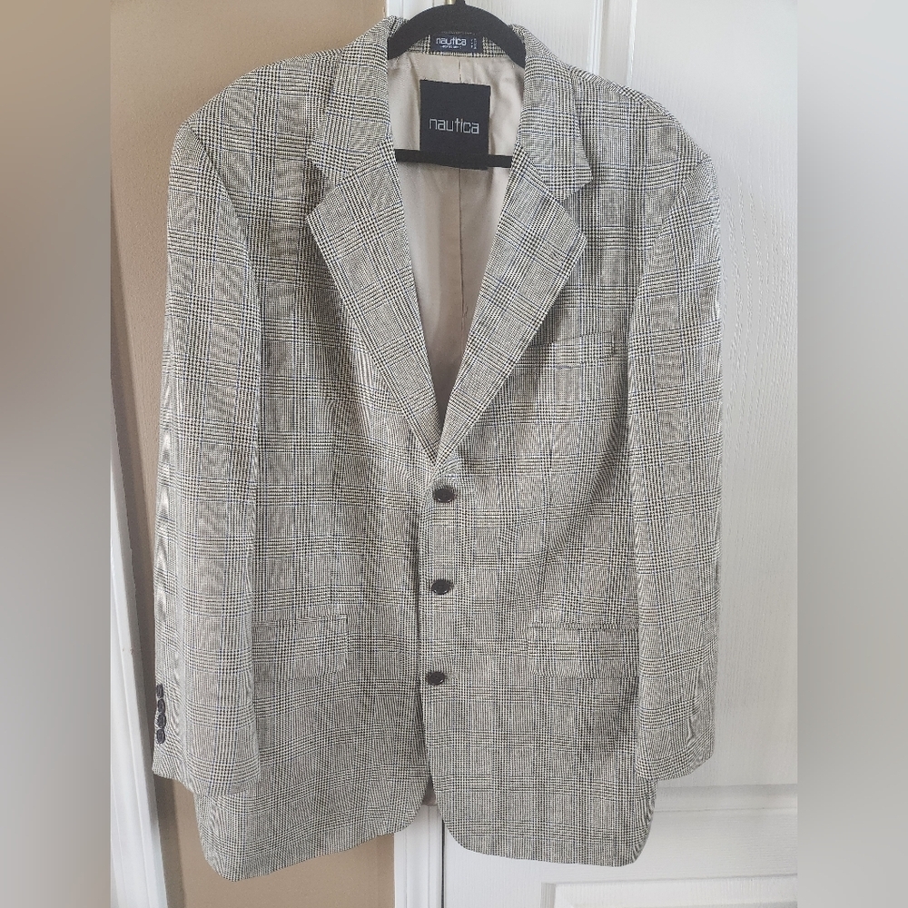 Men's‎ Nautica 42L Houndstooth Suit Jacket